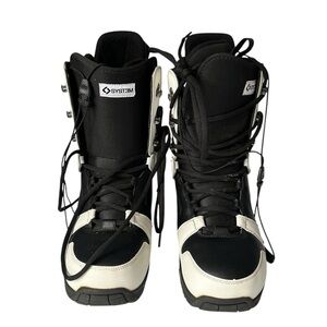 SYST3M Black and White Snowboard Boots Men’s 12